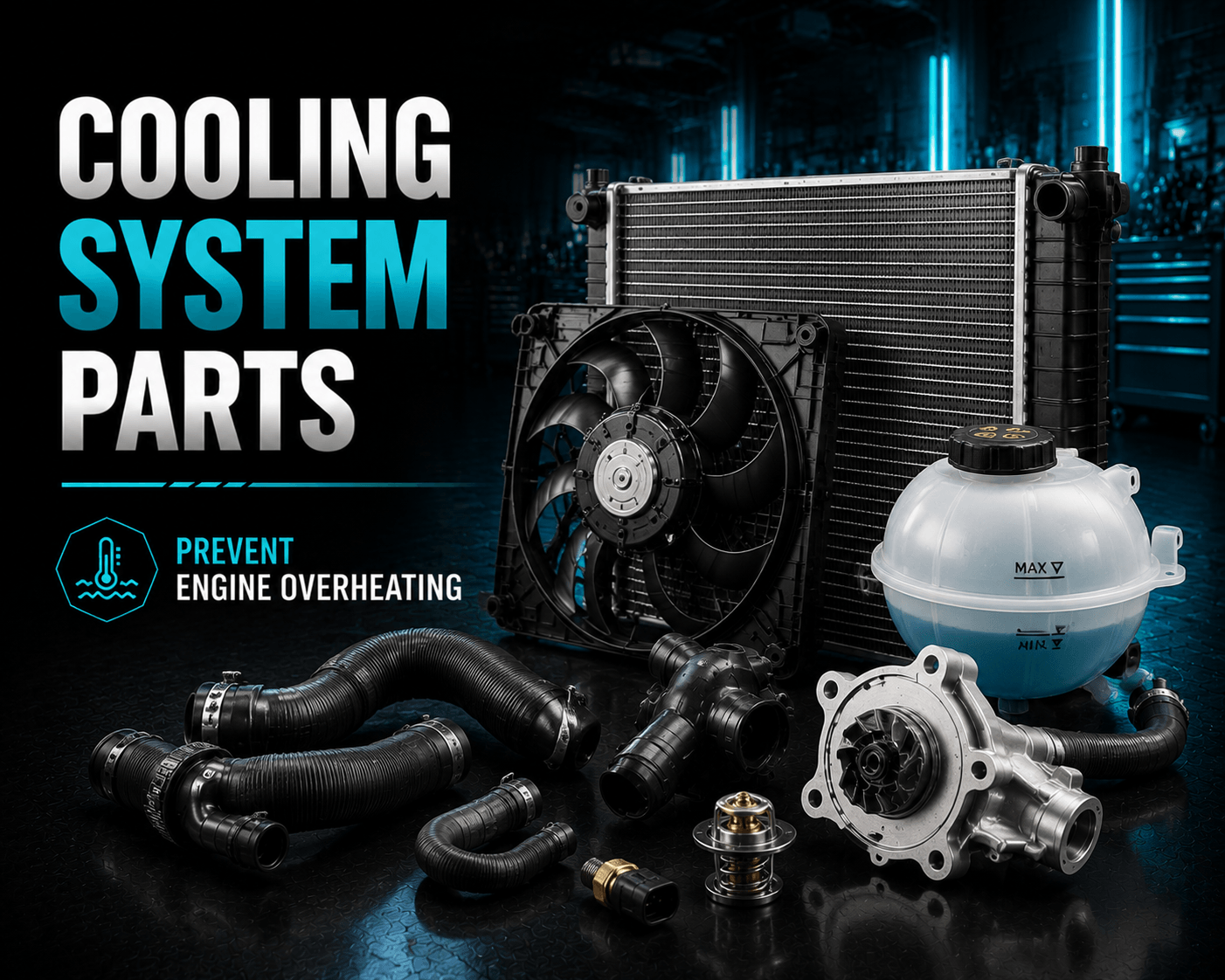 VW cooling system radiator thermostat coolant flow diagram