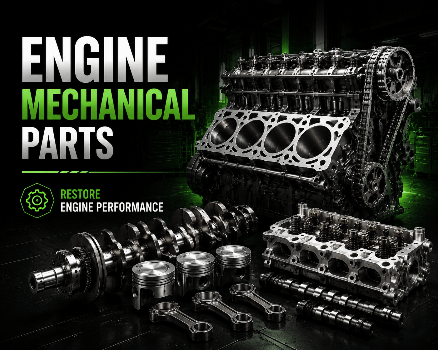 VW engine mechanical timing chain system cutaway diagram