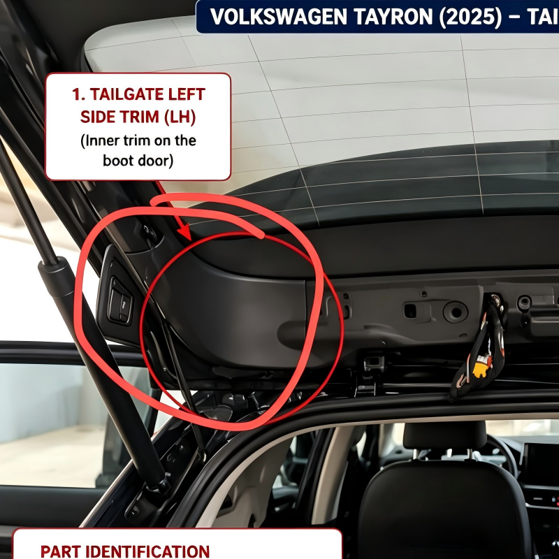 Left C-Pillar Interior Trim Panel | 55G867703 Volkswagen Tayron